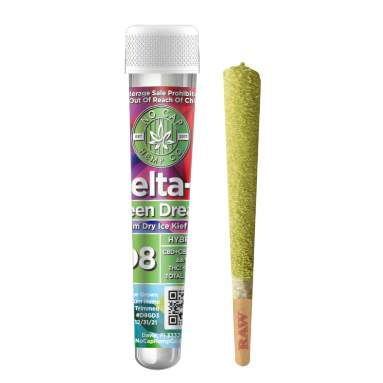 No Cap Hemp Co Delta 8 THC Green Dream Kief Joints De