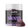 cbdMD Sleep CBD Gummies Raspberry Full Spectrum 30ct 90mg THC 600mg CBN 1500mg CBD