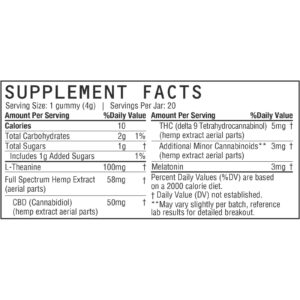five Knockout Sleep CBDTHC Melatonin Gummies Blackberry Full Spectrum 20ct 100mg THC 1000mg CBD 4